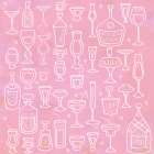 Pink Champagne Pattern Art Print