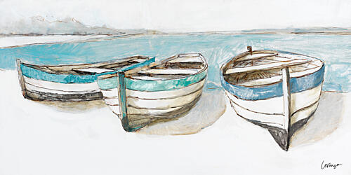 Beached Rowboats Art Print