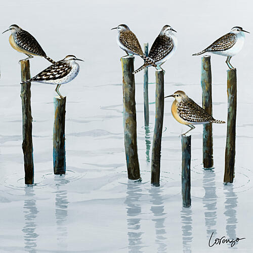 Sandpiper Convention II Art Print