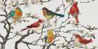 Birds On Cherry Blossoms I Art Print