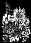 Garden Floral On Black Art Print