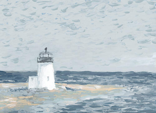 Lighthouse at the Edge Art Print