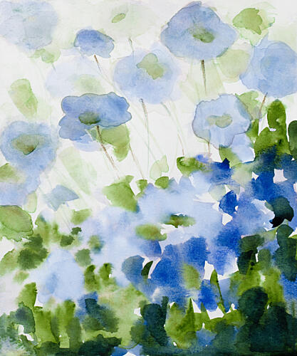 Blue Lobelias I Art Print