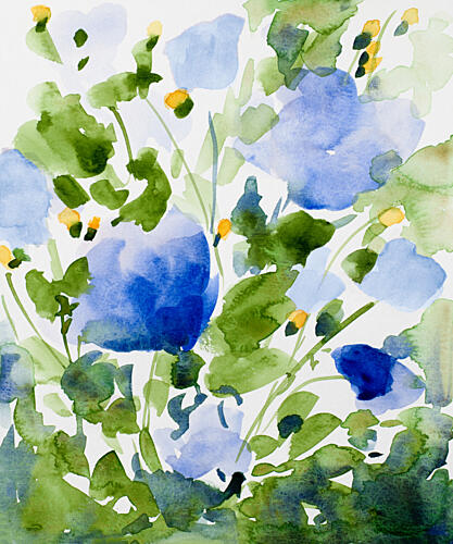 Blue Lobelias II Art Print