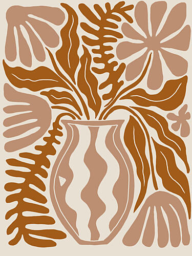 Calming Floral Art Print by Louise Lucas
