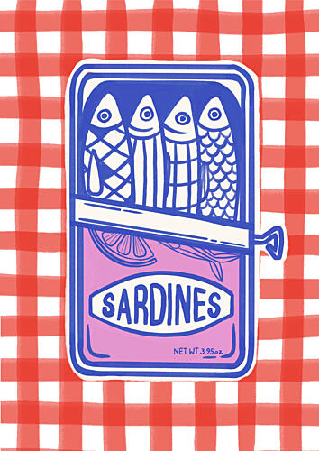 Sardines Art Print by Louise Lucas