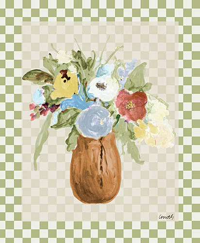 Brown Vase with Flowers Art Print