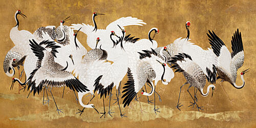 Crane Party Art Print by V. Larkspar
