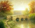 Autumn Bridge I Art Print