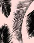 Bar├║ Palm Pattern on Blush I Art Print