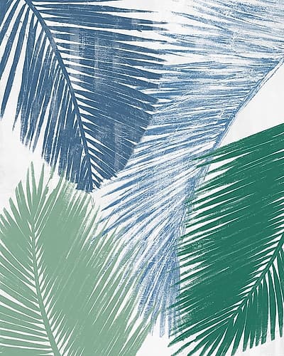Baru Palm Collage II Tropical Print