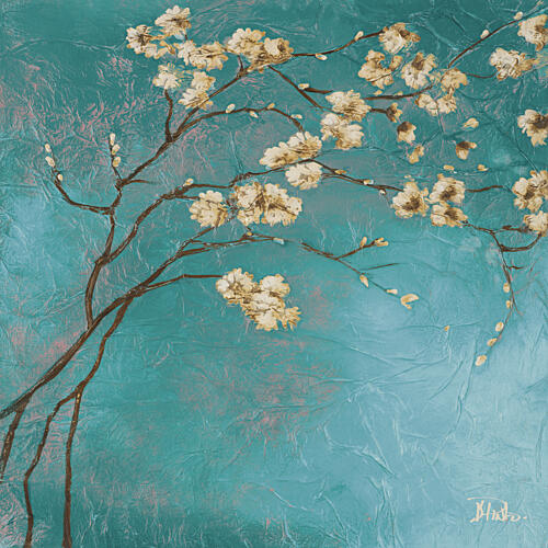 Glamorous on Teal II Art Print