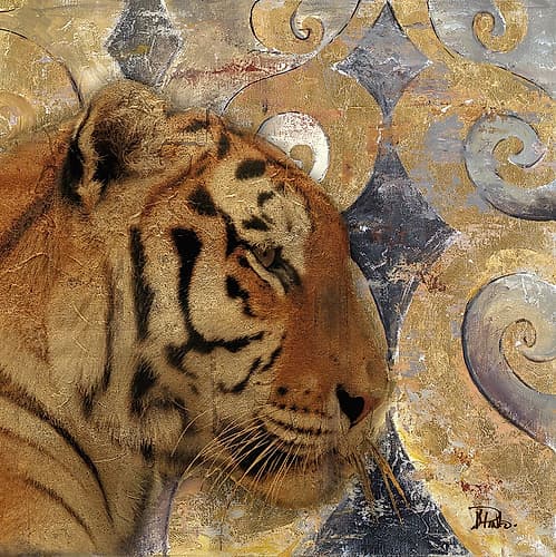 Golden Safari II (Tiger) Wildlife Print