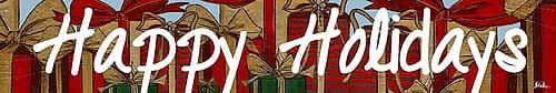 Happy Holiday with Presents Art Print
