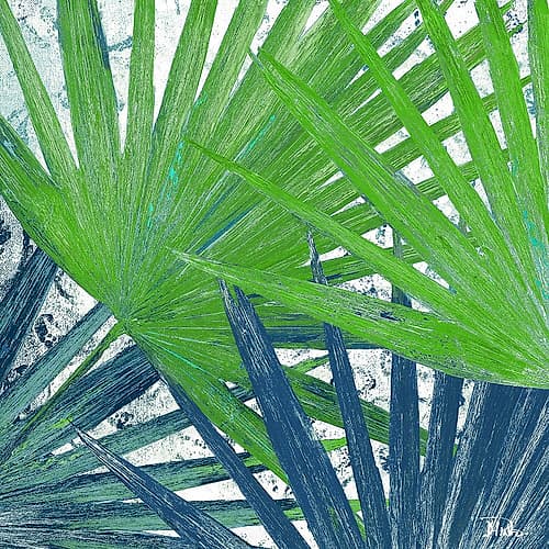 Organic Blue Green II Nature Print