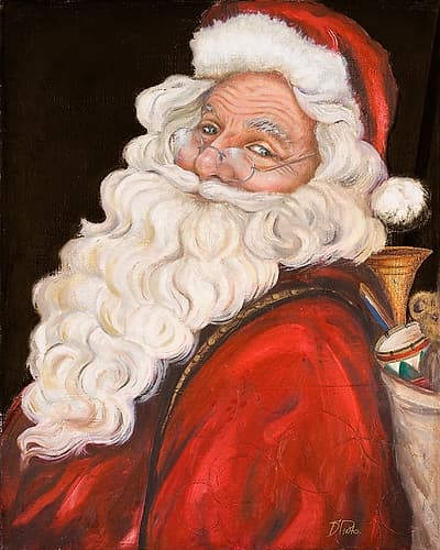 Smiling Santa Art Print