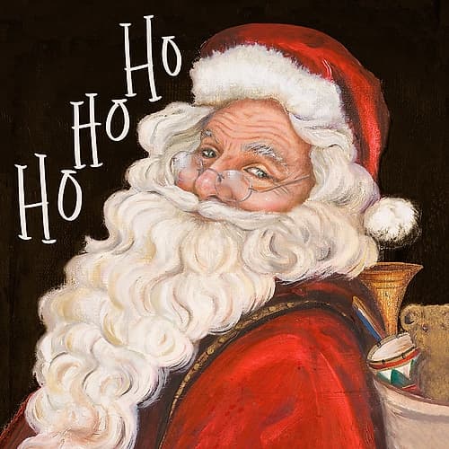 Smiling Santa Ho Ho Ho Art Print