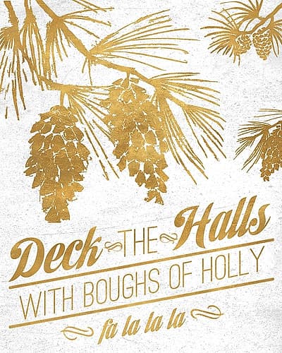 Gold Christmas Art Print