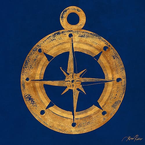 Golden Compass Coastal Print