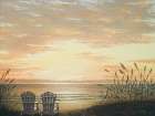 Sunset Chairs Art Print