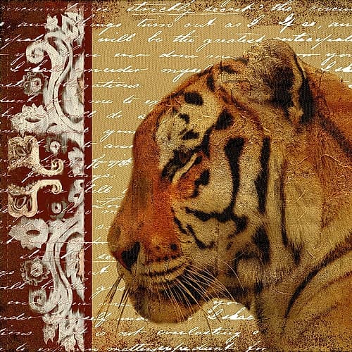 Safari Script II Wildlife Print