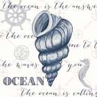 Indigo Ocean Treasures I Art Print