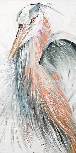 New Orange Heron II Art Print