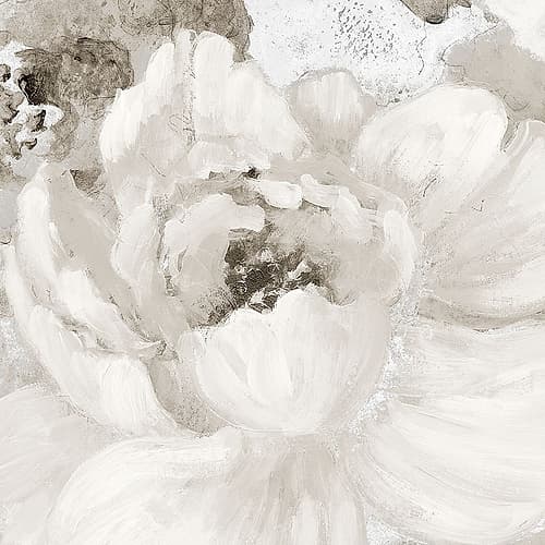 Light Grey Flowers I Art Print