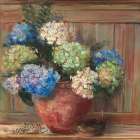 Summer Hydrangea Art Deco Print