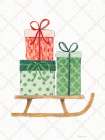 Holiday Bows III Art Print