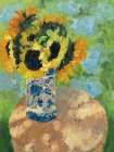 Sunflowers and Hydrangeas Art Print