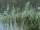 Marsh Reeds Reflecting Art Print