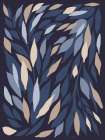 Leafy Lines Dark Plain Art Print