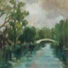 Willows by the Bridge Art Print