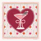 Blooming Hearts IV Cocktail Art Print