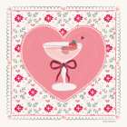 Blooming Hearts VI Cocktail Art Print