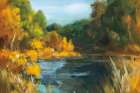 Autumn River Art Print