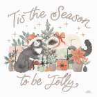 Merry Meows II Art Print