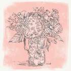 Hydrangea in Pitcher Sketch Art Print