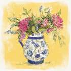 Zinnias in Pitcher Art Print