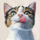 When The Treats Come Out Cream Art Print