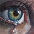 Single Teardrop Art Print