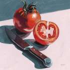 Fresh Sliced Tomato Art Print