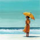 Umbrella at the Beach Art Print