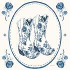 Chinoiserie Cowgirl I Art Print