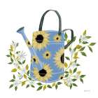 Watering Can with Daisies Art Print