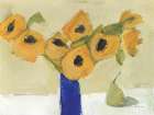 Yellow in Blue Art Print