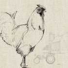 Life at Home I on Burlap Art Print