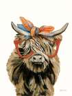 Preppy Fall Highland Cow Art Print