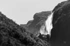 Western Brook Pond Falls BW Art Print